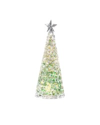 Sompex acryl groene Glamor kerstboom tafellamp hoog 33 cm