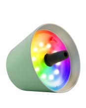 Sompex TOP LED buiten tafellamp |RBG multicolor  |oplaadbaar (accu) | Kunststof | Dimbaar | olive green | waterdicht IP44