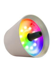 Sompex TOP LED buiten tafellamp |RBG multicolor  |oplaadbaar (accu) | Kunststof | Dimbaar | taupe | waterdicht IP44