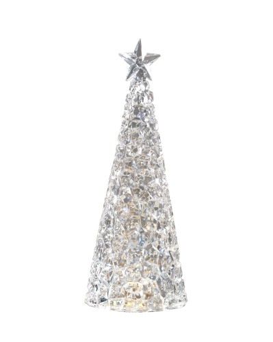 Sompex acryl Glamor kerstboom tafellamp hoog 28 cm