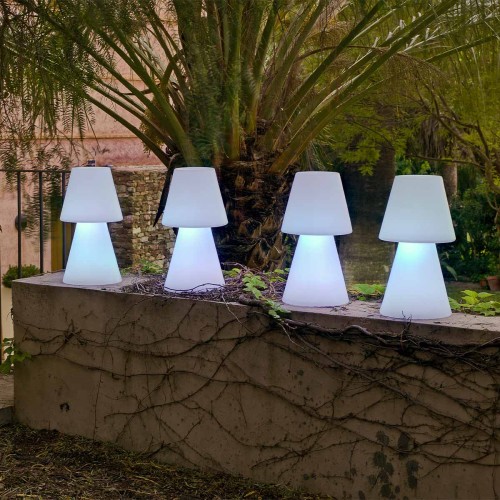 Lola 45 LED buitenverlichting staande lamp wit kunststof 45cm made by NewGarden